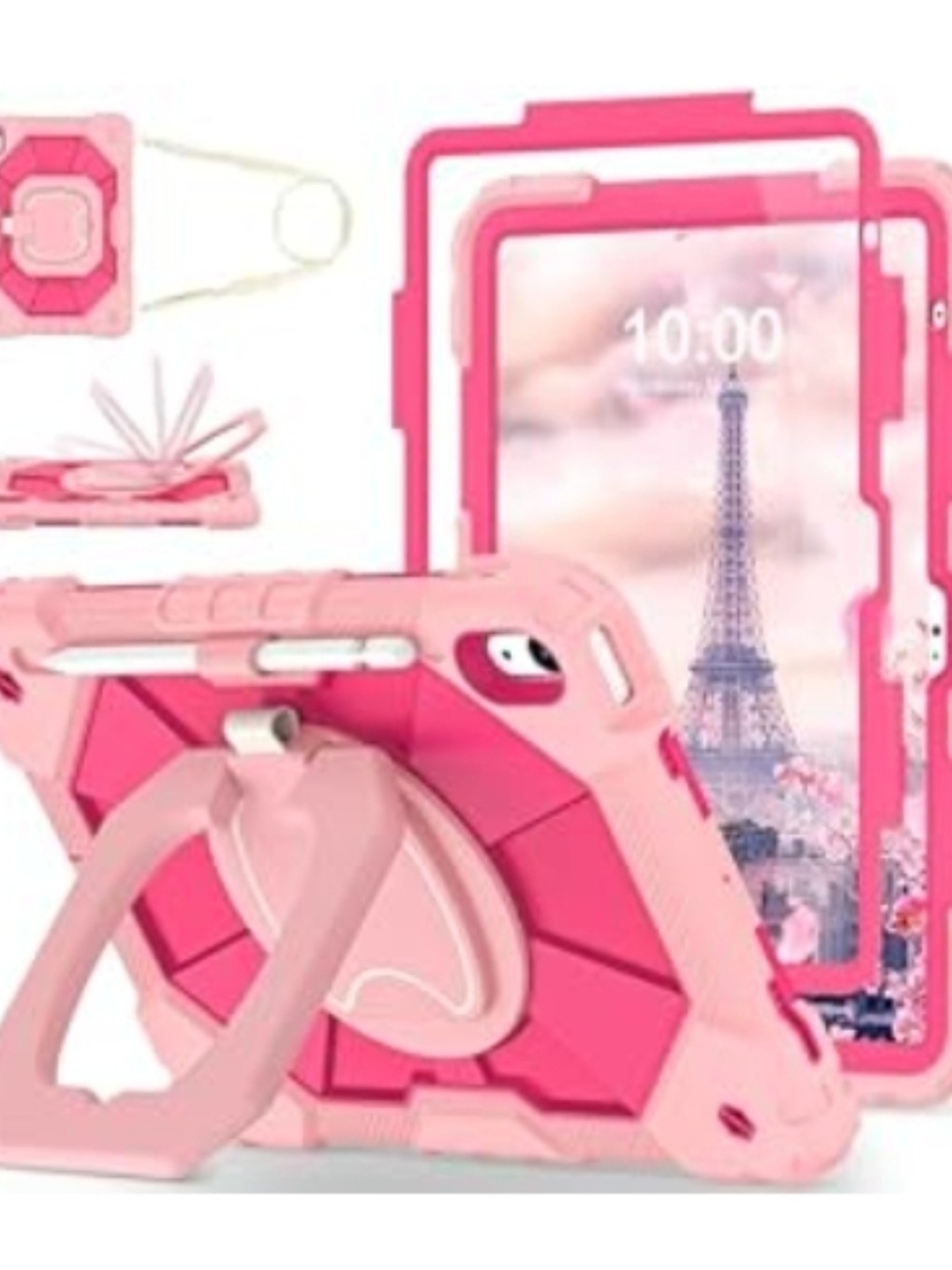 Rugged Pink Tablet Case with Kickstand